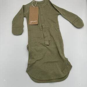 Goumi 24 Hour Convertible Baby Gown Sleeper Sack SZ 0-3 Month Bamboo Olive Green